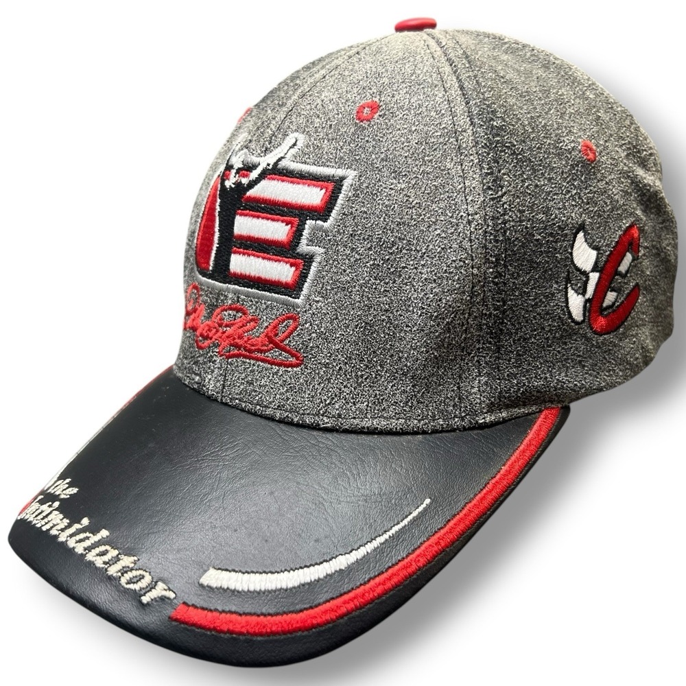 Dale Earnhardt The Intimidator Hat Chase Authentics NASCAR Strapback Cap Gray